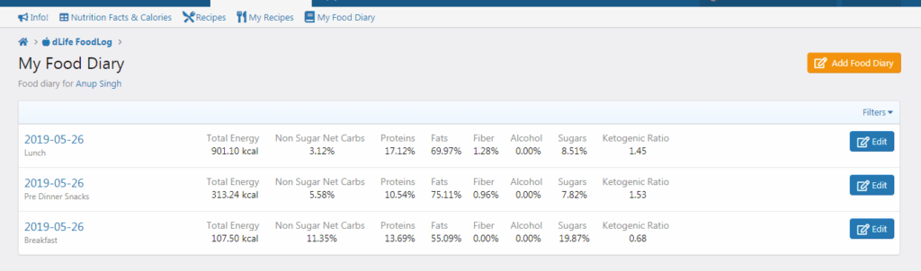 food diary home 1024x302 - dLife FoodLog - My Food Diary